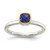 Shey Couture Sterling Silver Rhodium-plated with 14K Accent Polished Cushion-cut Created Sapphire Ring - QT-289650F9-4245