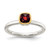Shey Couture Sterling Silver Rhodium-plated with 14K Accent Polished Cushion-cut Garnet Ring - QT-A224151F-3564
