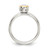 Shey Couture Sterling Silver Rhodium-plated with 14K Accent Polished Cushion-cut Milky Opal Ring - QT-DA14900D-3123