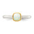 Shey Couture Sterling Silver Rhodium-plated with 14K Accent Polished Cushion-cut Milky Opal Ring - QT-DA14900D-3123