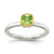 Shey Couture Sterling Silver Rhodium-plated with 14K Accent Polished Cushion-cut Peridot Ring - QT-3FEB6809-8441