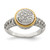 Shey Couture Sterling Silver Rhodium-plated with 14K Accent Polished Diamond Ring - QT-A4B30E0D-8318