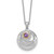 Shey Couture Sterling Silver Rhodium-plated with 14k Accent Round Amethyst Swirl Circle 18 inch with 2 inch Extension Necklace - QT-5636F844-8298
