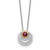 Shey Couture Sterling Silver Rhodium-plated with 14K Accent Round Garnet Swirl Circle 18 inch with 2 inch Extension Necklace - QT-3BDAF5FE-2879