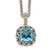 Shey Couture Sterling Silver with 14K Accent 18 Inch Antiqued Blue Topaz Necklace