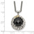 Shey Couture Sterling Silver with 14K Accent 18 Inch Antiqued Checkerboard-cut Black Onyx Necklace - QT-5181430D-8746