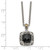 Shey Couture Sterling Silver with 14K Accent 18 Inch Antiqued Checkerboard-cut Black Onyx Necklace - QT-6911408D-6192