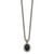 Shey Couture Sterling Silver with 14K Accent 18 Inch Antiqued Checkerboard-cut Black Onyx Necklace - QT-981E768A-8622