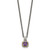 Shey Couture Sterling Silver with 14K Accent 18 Inch Antiqued Cushion Amethyst Necklace - QT-8D961A31-6575