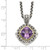 Shey Couture Sterling Silver with 14K Accent 18 Inch Antiqued Cushion Amethyst Necklace - QT-996E0031-2303