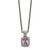 Shey Couture Sterling Silver with 14K Accent 18 inch Antiqued Cushion Amethyst Necklace - QT-AEB1A626-4963