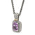 Shey Couture Sterling Silver with 14K Accent 18 inch Antiqued Cushion Amethyst Necklace - QT-AEB1A626-4963