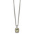 Shey Couture Sterling Silver with 14K Accent 18 Inch Antiqued Cushion Bezel Green Quartz Necklace