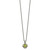 Shey Couture Sterling Silver with 14K Accent 18 Inch Antiqued Cushion Bezel Peridot Necklace - QT-21EB4787-1297