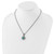 Shey Couture Sterling Silver with 14K Accent 18 Inch Antiqued Cushion Bezel Sky Blue Topaz Necklace