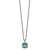 Shey Couture Sterling Silver with 14K Accent 18 Inch Antiqued Cushion Light Swiss Blue Topaz Necklace