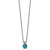 Shey Couture Sterling Silver with 14K Accent 18 Inch Antiqued Cushion London Blue Topaz Necklace