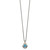 Shey Couture Sterling Silver with 14K Accent 18 Inch Antiqued Diamond and Cushion Blue Topaz Necklace