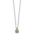 Shey Couture Sterling Silver with 14K Accent 18 Inch Antiqued Diamond and Marquise Peridot Necklace