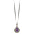 Shey Couture Sterling Silver with 14K Accent 18 Inch Antiqued Diamond and Pear Shaped Amethyst Necklace