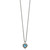 Shey Couture Sterling Silver with 14K Accent 18 Inch Antiqued Light Swiss Blue Topaz Heart Necklace