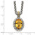Shey Couture Sterling Silver with 14K Accent 18 Inch Antiqued Oval Citrine Necklace - QT-D8976600-1482