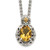 Shey Couture Sterling Silver with 14K Accent 18 Inch Antiqued Oval Citrine Necklace - QT-E5359B82-3736