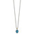 Shey Couture Sterling Silver with 14K Accent 18 Inch Antiqued Oval London Blue Topaz Oval Necklace