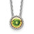 Shey Couture Sterling Silver with 14K Accent 18 Inch Antiqued Round Bezel Peridot Necklace - QT-2E10DF61-9646