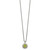 Shey Couture Sterling Silver with 14K Accent 18 Inch Antiqued Round Bezel Peridot Necklace - QT-7809894A-4091