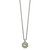 Shey Couture Sterling Silver with 14K Accent 18 Inch Antiqued Round Green Quartz and Diamond Necklace