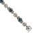 Shey Couture Sterling Silver with 14K Accent 7.25 Inch Antiqued Round London Blue Topaz Bracelet