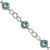 Shey Couture Sterling Silver with 14K Accent 7.5 Inch Antiqued Cushion Light Swiss Blue Topaz Bracelet