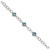 Shey Couture Sterling Silver with 14K Accent 7.5 Inch Antiqued Cushion Light Swiss Blue Topaz Bracelet