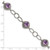 Shey Couture Sterling Silver with 14K Accent 7.5 Inch Cushion Amethyst Bracelet