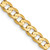 14K 26 inch 4.5mm Open Concave Curb with Lobster Clasp Chain