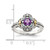 Shey Couture Sterling Silver with 14k Accent Antiqued .41 Amethys / .09Swiss Blue Topaz Ring