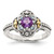 Shey Couture Sterling Silver with 14k Accent Antiqued .41 Amethyst / .09Swiss Blue Topaz Ring - QT-9866DFBC-3356