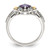 Shey Couture Sterling Silver with 14k Accent Antiqued .41 Amethyst / .09Swiss Blue Topaz Ring - QT-C020BB7A-9739