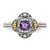 Shey Couture Sterling Silver with 14k Accent Antiqued .41 Amethyst / .09Swiss Blue Topaz Ring - QT-C020BB7A-9739