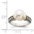 Shey Couture Sterling Silver with 14K Accent Antiqued 10mm Button Freshwater Cultured Pearl Ring - QT-F220366A-6314