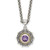 Shey Couture Sterling Silver with 14k Accent Antiqued Amethyst 18 inch Necklace