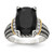 Shey Couture Sterling Silver with 14K Accent Antiqued Black Onyx and White Diamond Ring - QT-7388C229-1874
