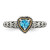 Shey Couture Sterling Silver with 14K Accent Antiqued Blue Topaz Heart Ring - QT-8FBE8998-2699