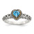 Shey Couture Sterling Silver with 14K Accent Antiqued Blue Topaz Heart Ring - QT-FD198F2A-5449