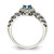 Shey Couture Sterling Silver with 14K Accent Antiqued Blue Topaz Heart Ring - QT-FD198F2A-5449