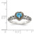 Shey Couture Sterling Silver with 14K Accent Antiqued Blue Topaz Heart Ring - QT-FD198F2A-5449