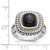 Shey Couture Sterling Silver with 14K Accent Antiqued Cabochon Black Onyx Ring - QT-F0EF8AC0-3314