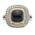 Shey Couture Sterling Silver with 14K Accent Antiqued Cabochon Black Onyx Ring - QT-F0EF8AC0-3314