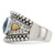 Shey Couture Sterling Silver with 14K Accent Antiqued Checkerboard Bezel Blue Topaz Ring - QT-587FF4DB-2040